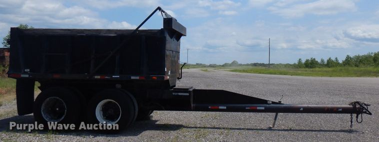 image for item FN9362 1996 shop built end dump pup trailer