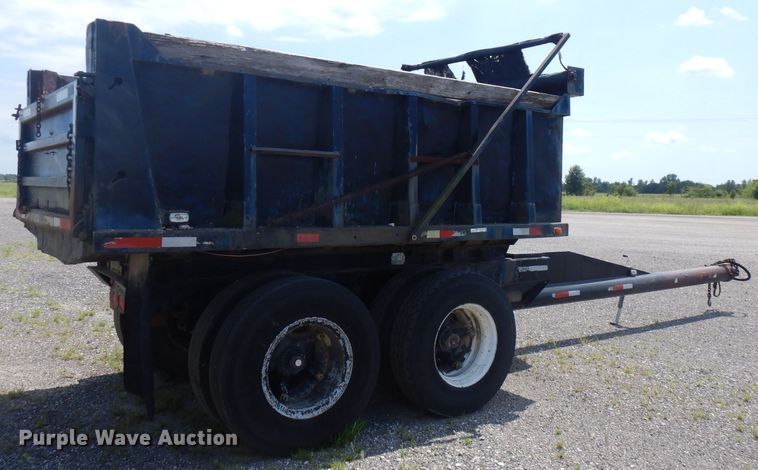 image for item FN9362 1996 shop built end dump pup trailer
