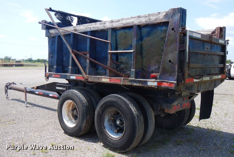 image for item FN9362 1996 shop built end dump pup trailer