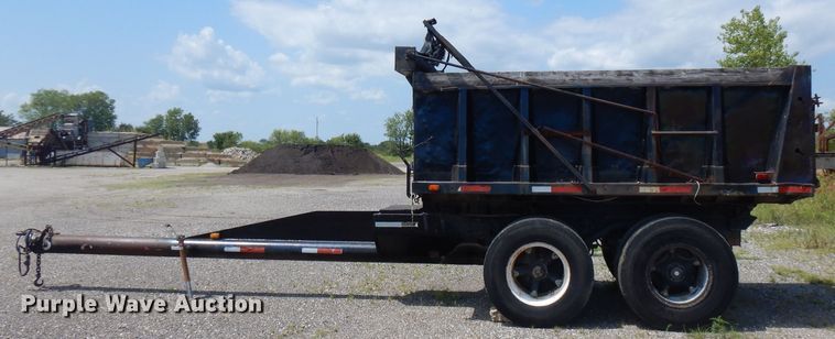 image for item FN9362 1996 shop built end dump pup trailer