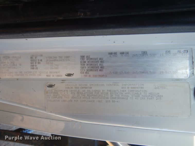 image for item FT9015 2003 Sterling Acterra  flatbed truck