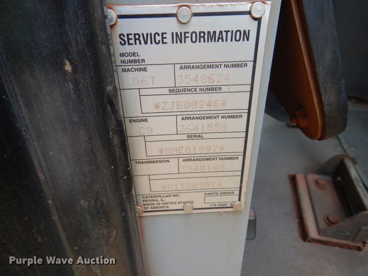 image for item FT9032 2011 Caterpillar D6T LGP  dozer