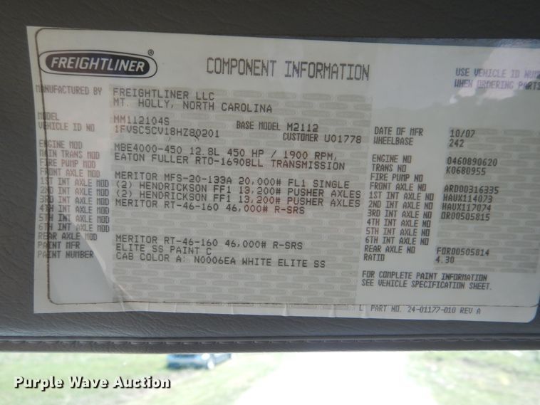 image for item GM9121 2008 Freightliner Business Class M2  dump truck