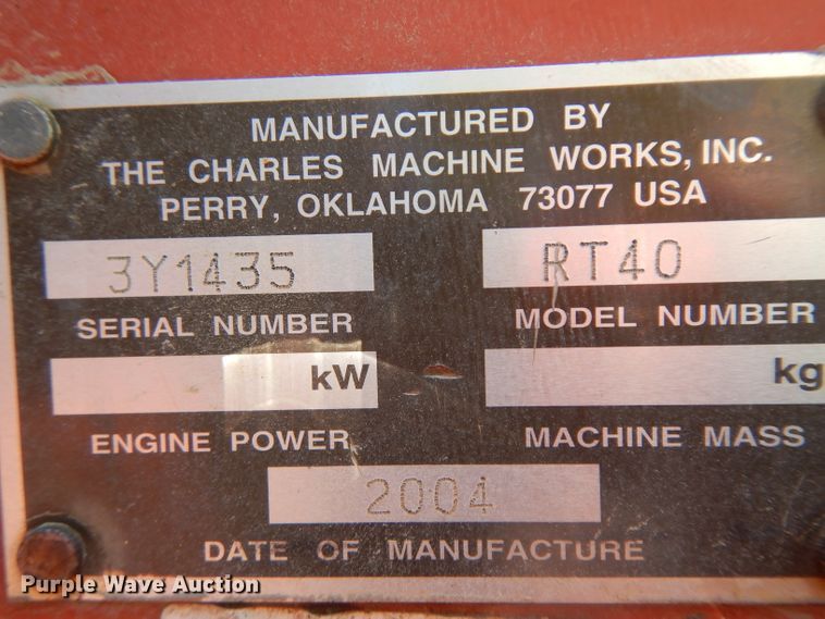 image for item HA9411 2004 Ditch Witch RT40  trencher