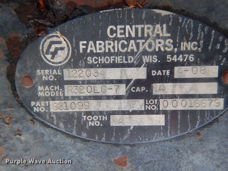 image for item HR9559 Central Fabricators excavator coupler