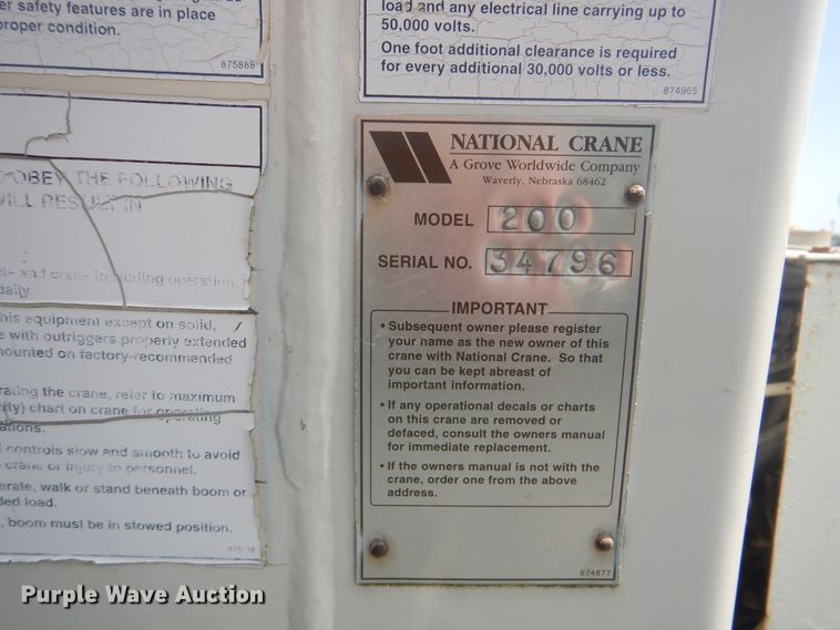 image for item HY9262 2003 Ford F750 Super Duty  crane truck