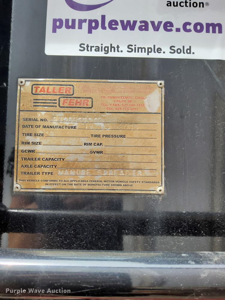 image for item DG1446 2018 Fehr manure spreader / silage wagon