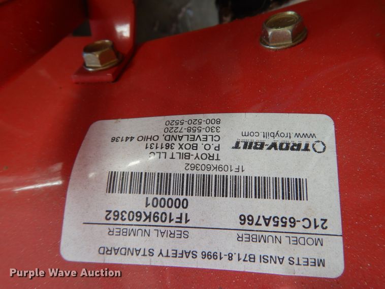 image for item DG6907 Troy-Bilt 21C-655A766 rear tine tiller