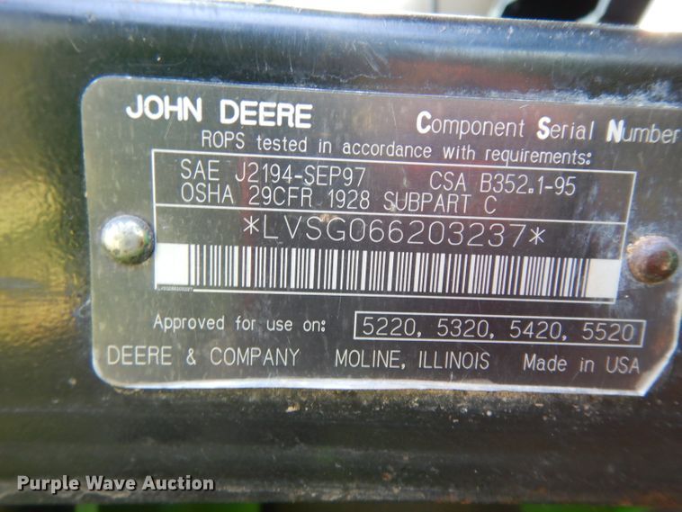image for item DG6922 John Deere 5320  tractor