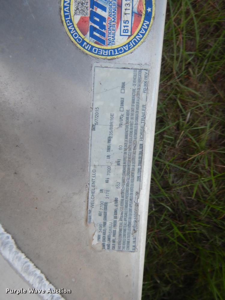 image for item HB9422 2015 Cherokee Super Chief 2990 horse trailer