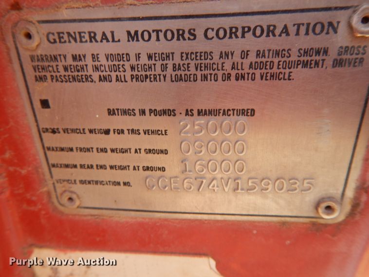 image for item HJ9529 1974 Chevrolet C65  grain truck