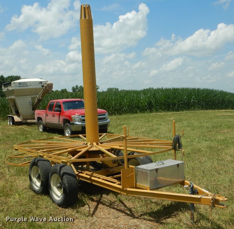 image for item HM9685 O'Connell Farm Drainage Plows The O'Connell Super Stringer reel trailer