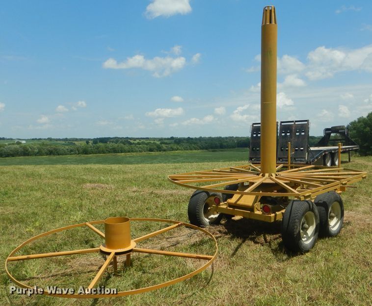 image for item HM9685 O'Connell Farm Drainage Plows The O'Connell Super Stringer reel trailer