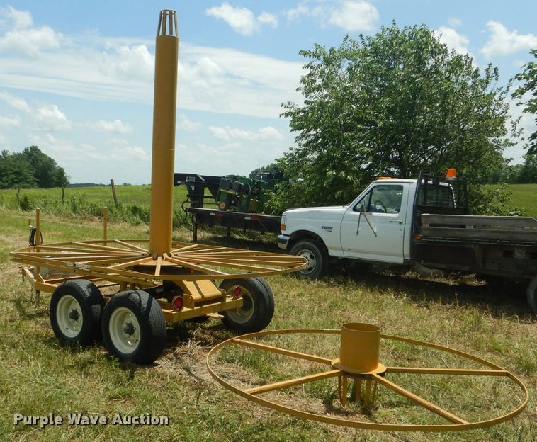 image for item HM9685 O'Connell Farm Drainage Plows The O'Connell Super Stringer reel trailer