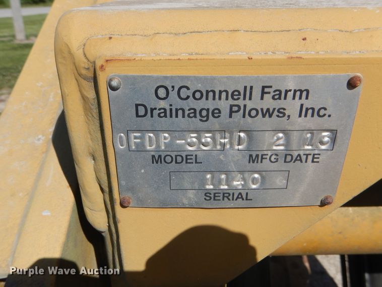 image for item HM9688 2013 O'Connell Farm Drainage Plows 0FDP-55HD tile plow
