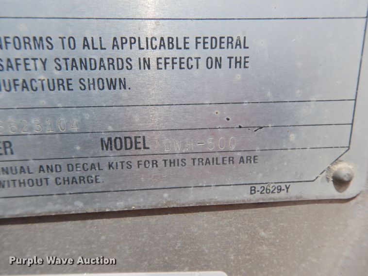 image for item DG6971 2015 Wilson DWH-500 double hopper bottom grain trailer