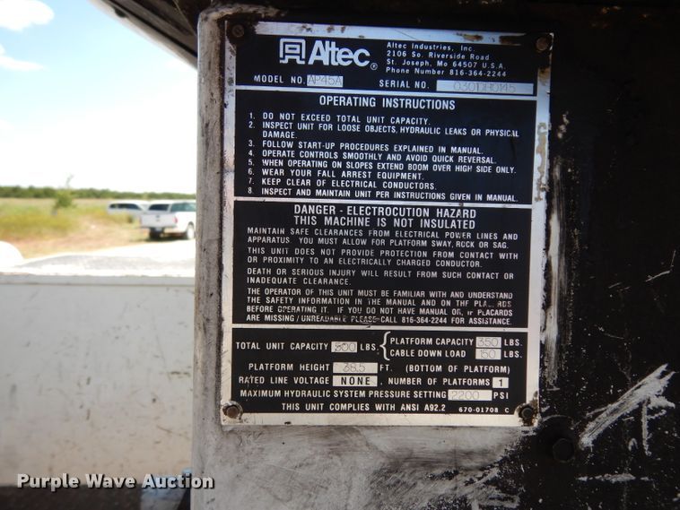 image for item DG6974 2001 GMC C7500  bucket truck