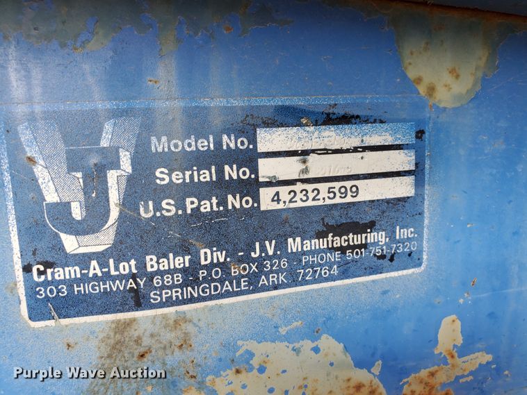 image for item DF5681 J.V. Cram-A-Lot vertical refuse baler