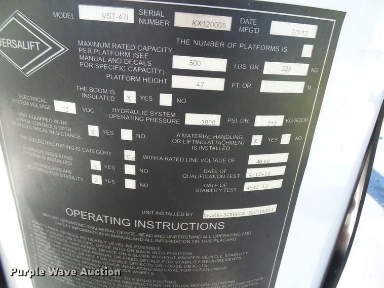 image for item DG2065 2012 Dodge Ram 5500  bucket truck