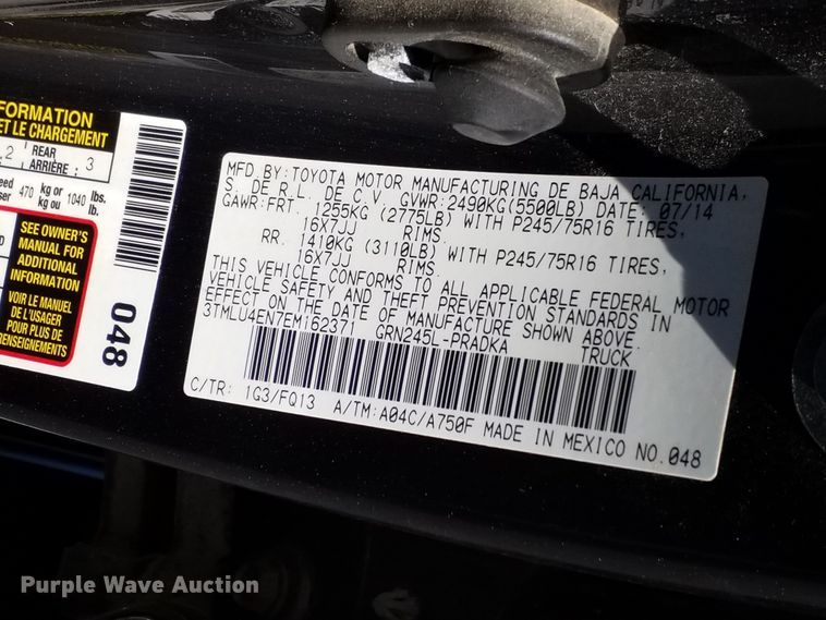 image for item DG2070 2014 Toyota Tacoma  Double Cab pickup truck