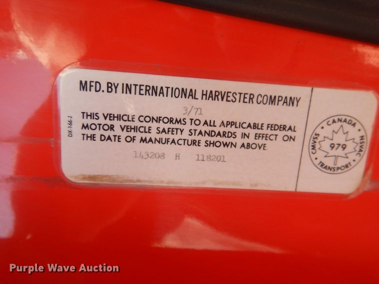 image for item DG4580 1971 International 1210  pickup truck