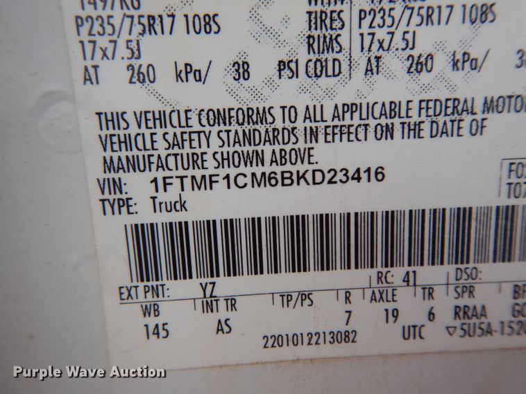 image for item DG6995 2011 Ford F150  pickup truck