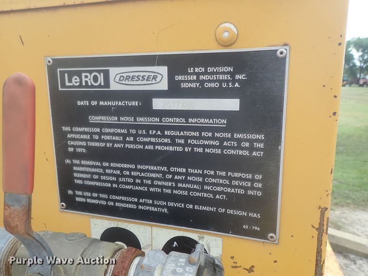 image for item DI4702 Leroi 185  air compressor