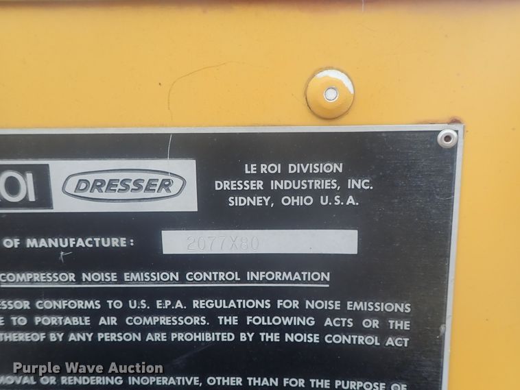 image for item DI4702 Leroi 185  air compressor