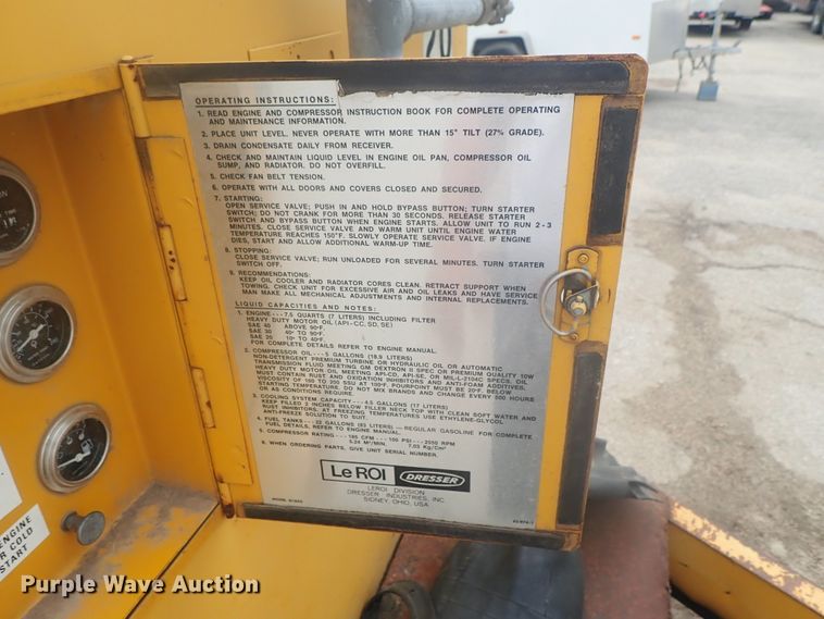 image for item DI4702 Leroi 185  air compressor