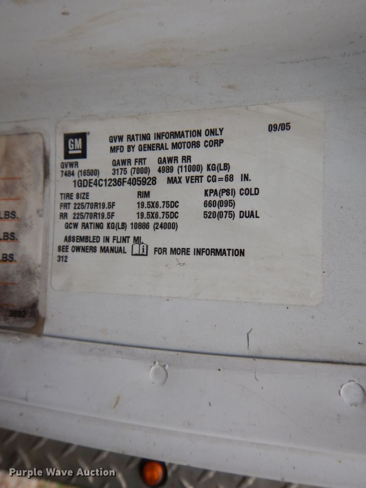 image for item DI7662 2006 GMC C4500  flatbed truck