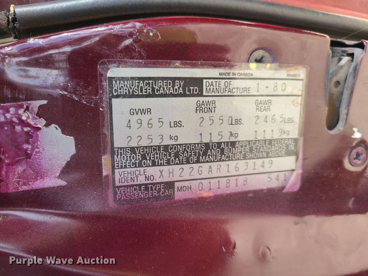 image for item EL9999 1980 Dodge Magnum