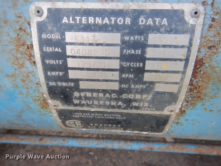 image for item FT9169 Generac generator