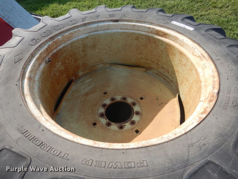 image for item FT9175 (2) Goodyear 18.4-34 tires and wheels