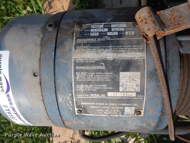 image for item FT9187 American Chain and Cable Co. L4234 winch