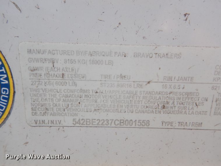 image for item FT9206 2012 Bravo ICS8522TTA4 enclosed cargo trailer