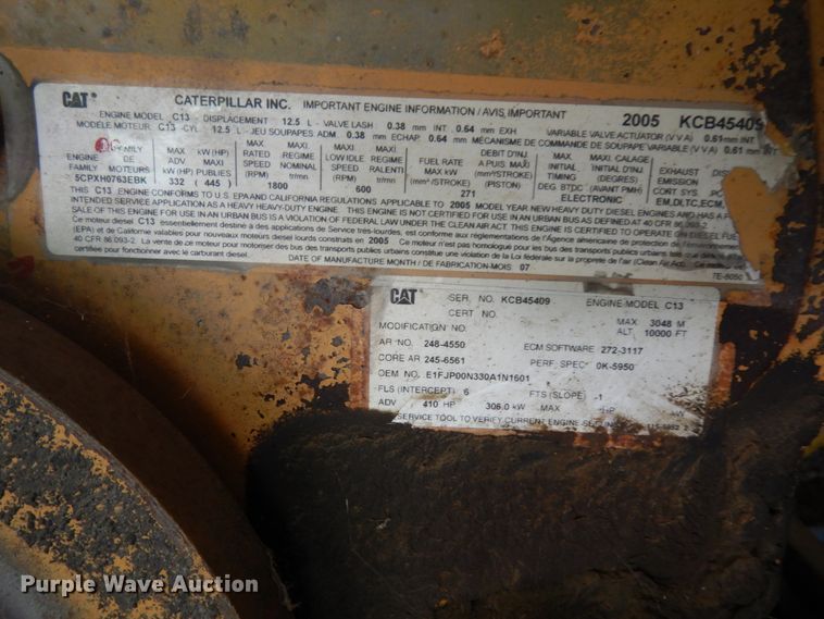 image for item GQ9753 2006 Caterpillar C13 12.5L six cylinder diesel engine