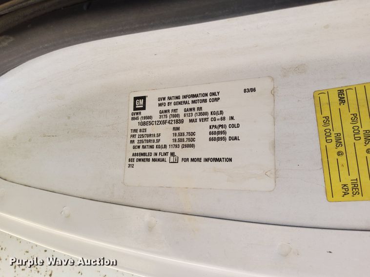 image for item GR9747 2006 Chevrolet C5500  service truck