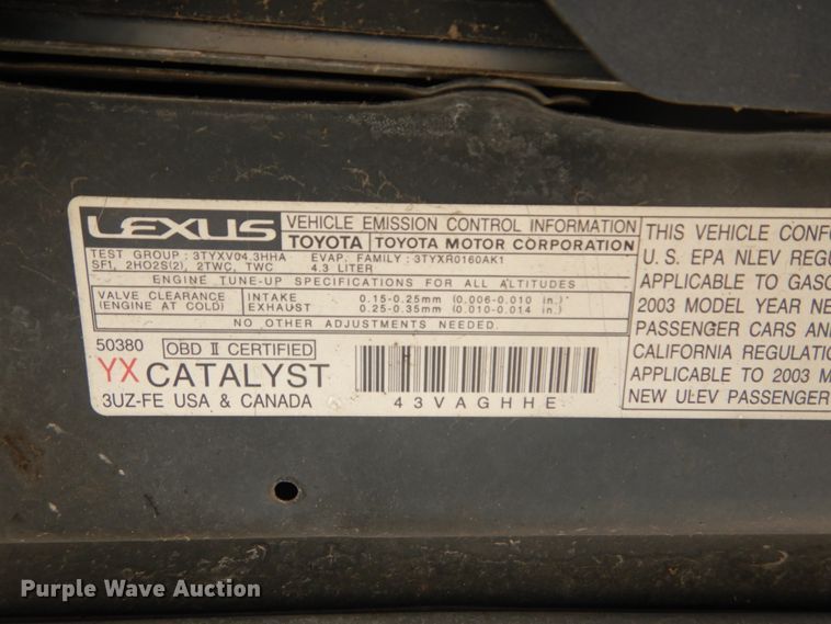 image for item GR9750 2003 Lexus LS430