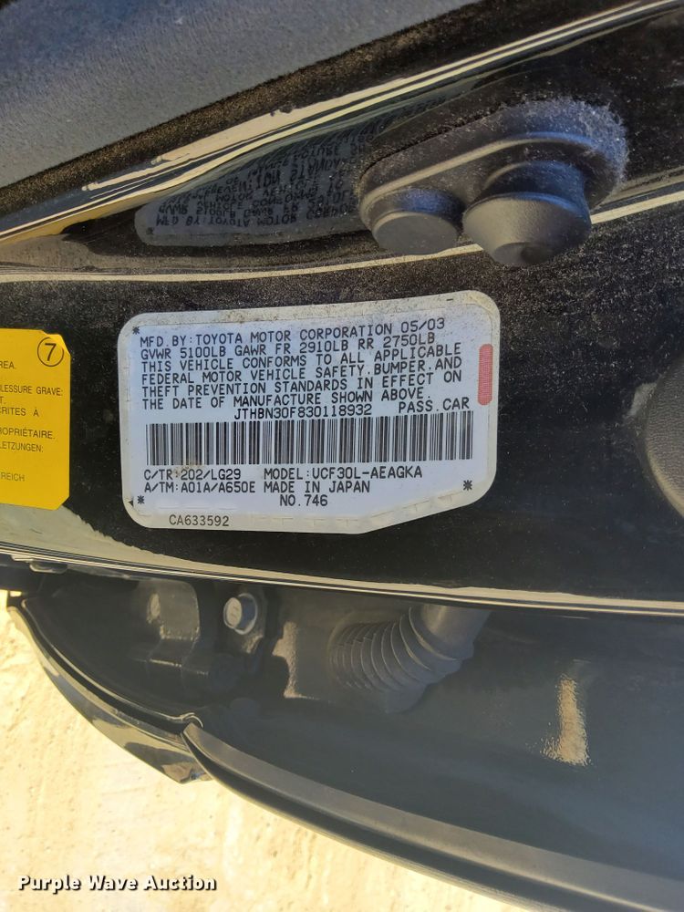 image for item GR9750 2003 Lexus LS430