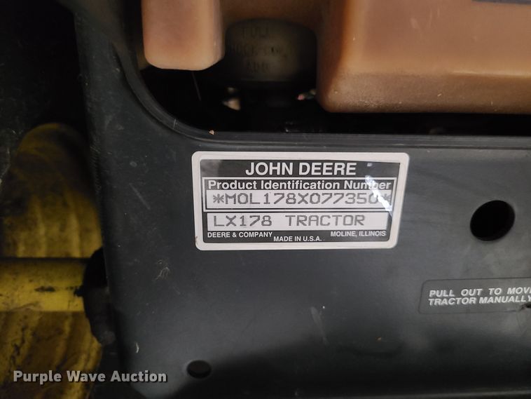 image for item GY9491 John Deere LX178 lawn mower