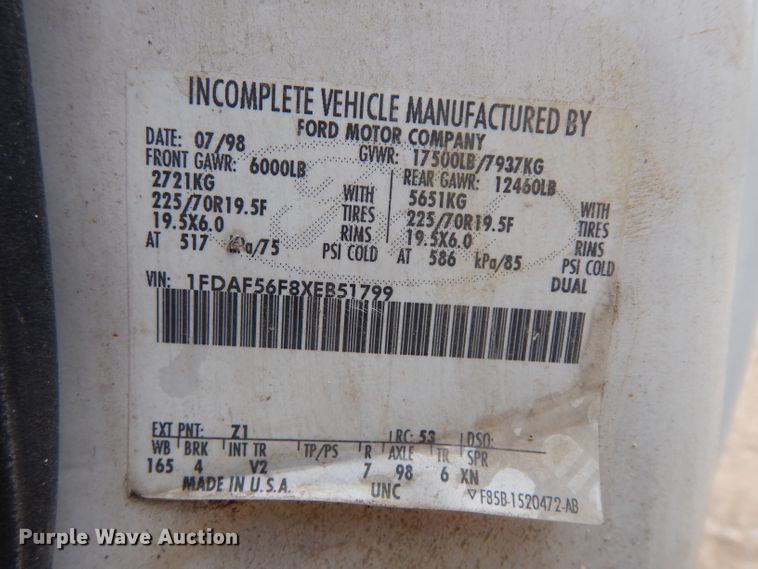 image for item HA9386 1999 Ford F550 Super Duty  dump truck