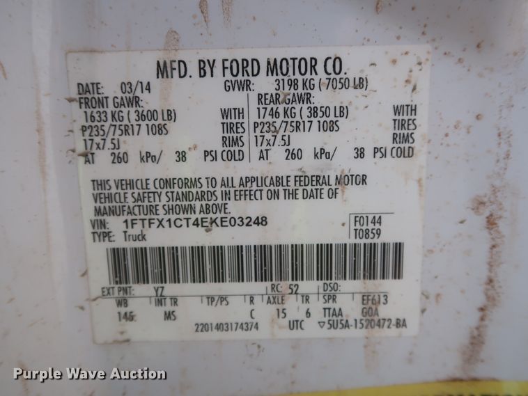 image for item HT9716 2014 Ford F150 XLT  SuperCab pickup truck