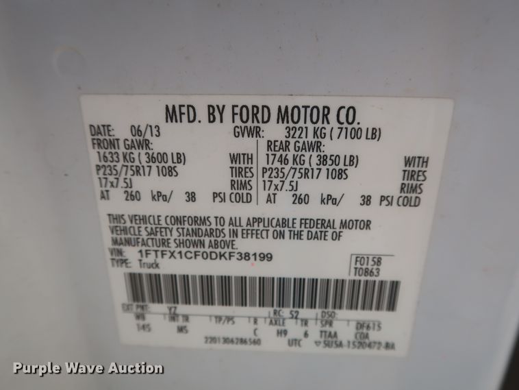 image for item HT9717 2013 Ford F150 XLT  SuperCab pickup truck