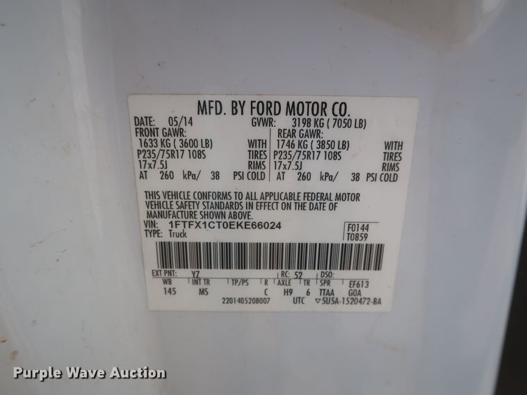 image for item HT9721 2014 Ford F150 XLT  SuperCab pickup truck