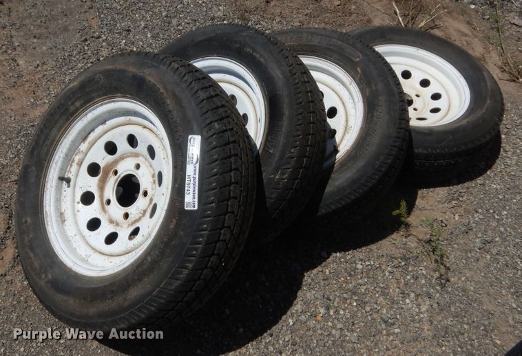 (4) ST205/75D15 tires and wheels in Edmond, OK Item HT9743 sold