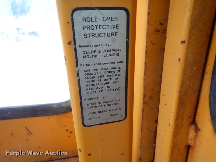 image for item DG6932 1979 John Deere 310A  backhoe