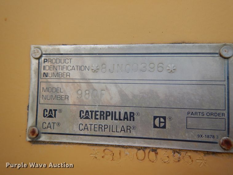 image for item DG6991 1995 Caterpillar 980F  wheel loader