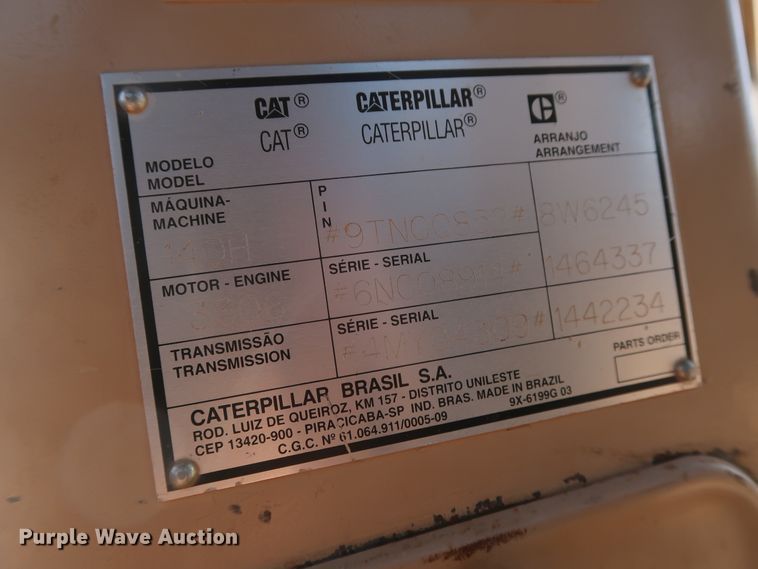 image for item DH0978 1998 Caterpillar 140H VHP  motor grader