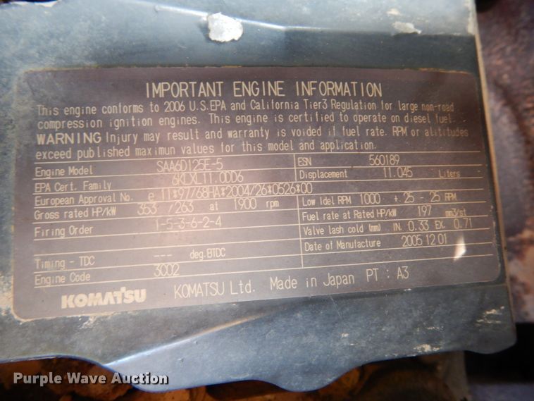 image for item DH6600 2006 Komatsu PC400LC-7EO  excavator