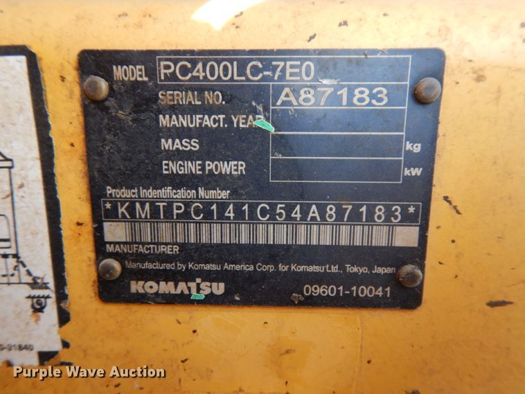 image for item DH6600 2006 Komatsu PC400LC-7EO  excavator